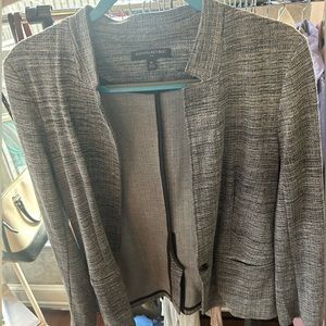 Tweed pattern stretch blazer